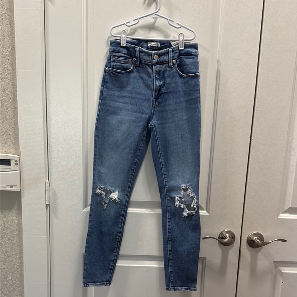 Good American Blue Distressed Women's Jeans